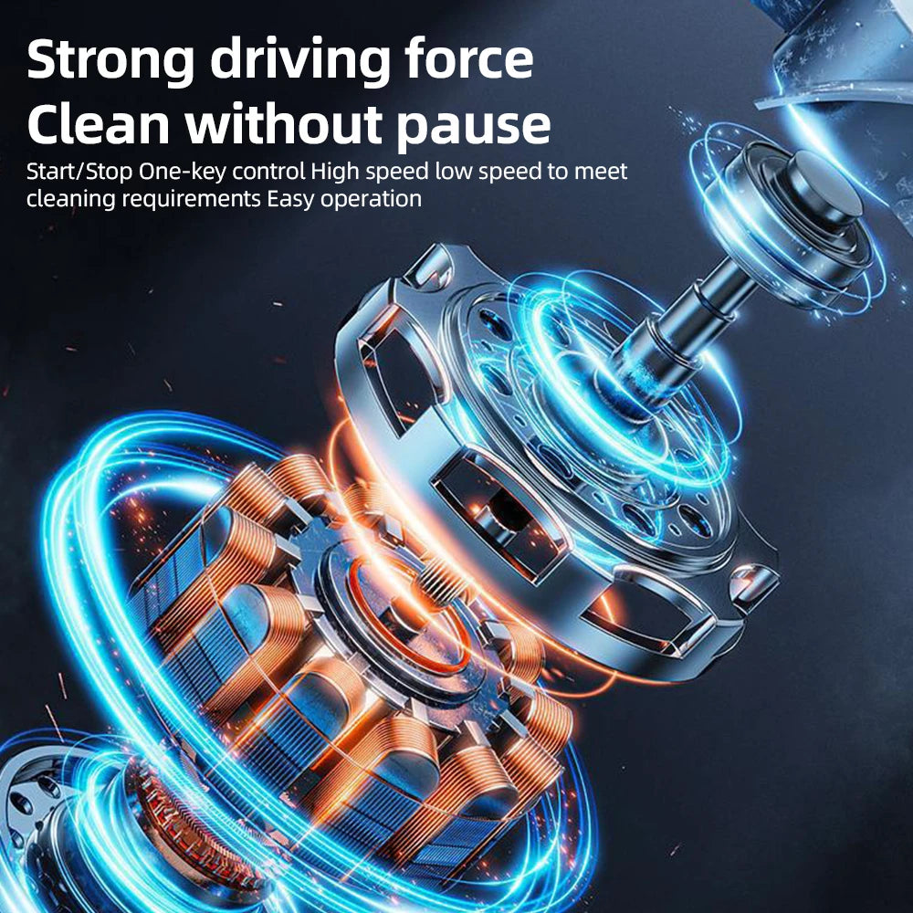 Cordless Electric Cleaning Brush Set Portable Electric Spin Scrubber Water Resistant 3 Speeds Digital Display Handheld Scrubber